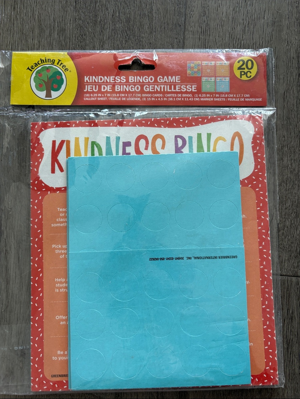 Kindness Bingo Game - Red